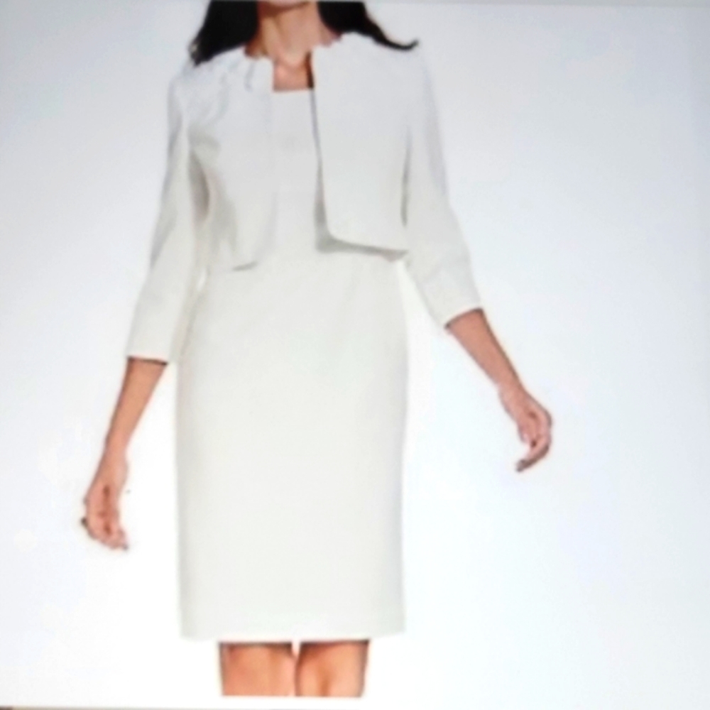 Kasper White 2 Piece Dress Set 10